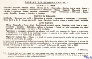 Tabella Giochi Proibiti (1966)